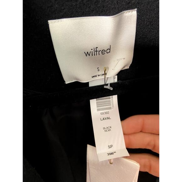 Wilfred Laval Black Wool Cashmere Coat size S small - Picture 4 of 12